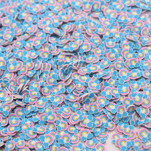 1KG/Bag 5mm Blue Rainbow Polymer Clay Slices Stuff Sprinkles Tumbler Shakers Accessories