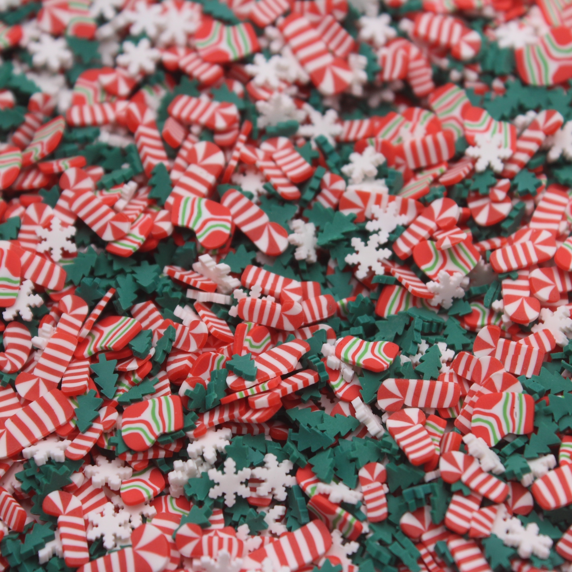 1KG 5mm Christmas Tree Mixed Crutch Snowflake Polymer Clay Slices Sprinkles for Slime Crafts Supplies Tumbler Shaker Filling