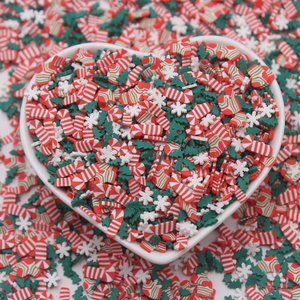 1KG 5mm Christmas Tree Mixed Crutch Snowflake Polymer Clay Slices Sprinkles for Slime Crafts Supplies Tumbler Shaker Filling