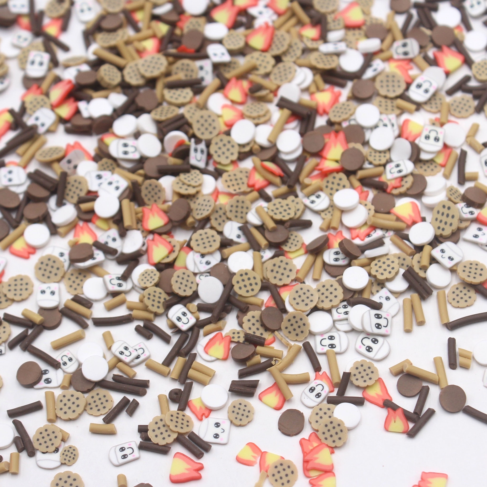 1KG/Bag Smores Polymer Clay Slice Mixed Long Candy Dots Sprinkles for Slime Supplies Shaker Filling