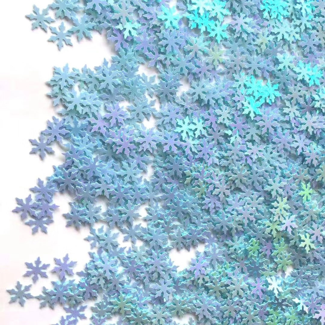 500g High Quality Christmas Decoration Snowflake PVC Loose Sequins Beauty Glitter Paillettes for Slime Filling