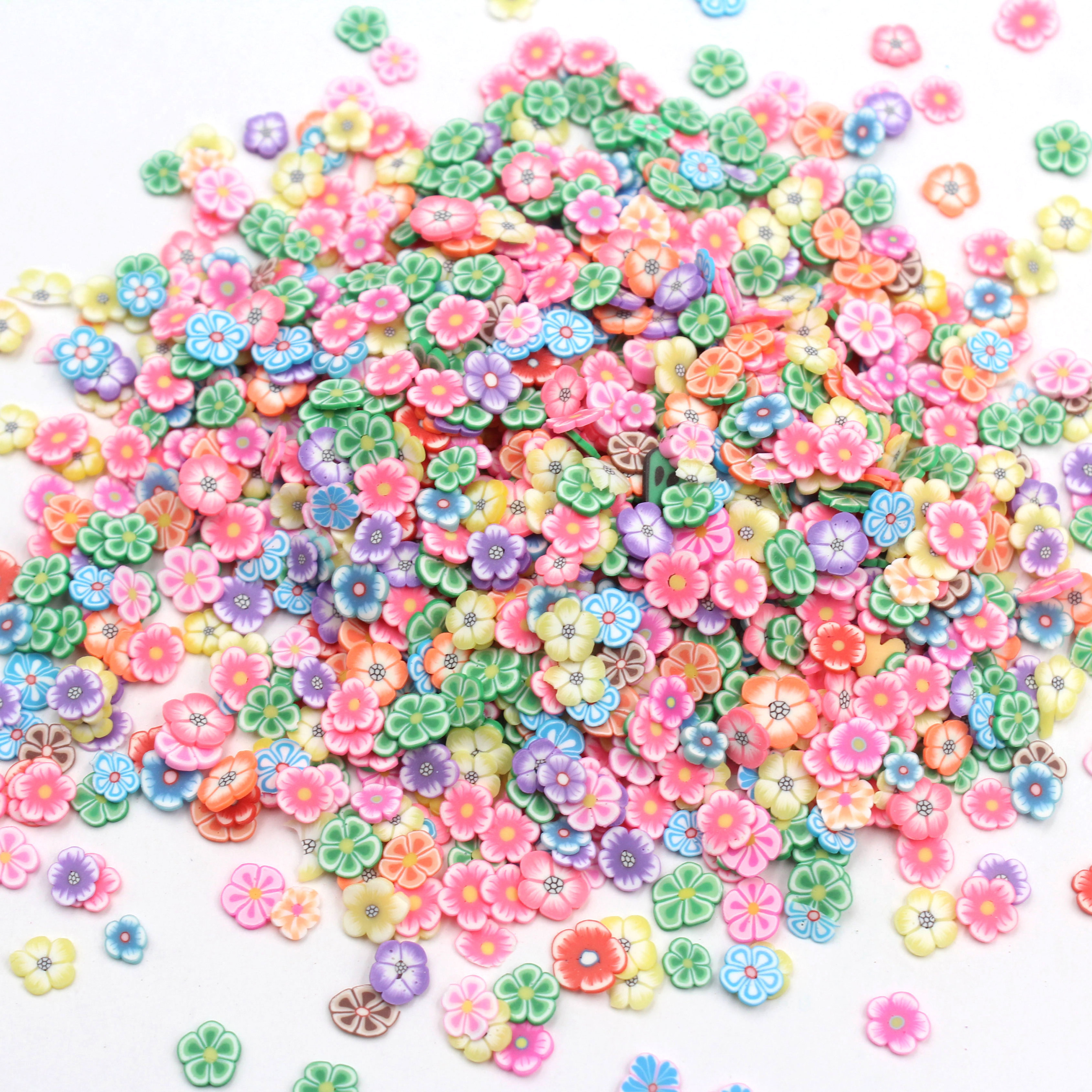 1KG Hot Selling 5mm Polymer Clay Fruits slices Assorted Clay Sprinkles Soft Pottery for Slime Decoration Diy Filler Accessories