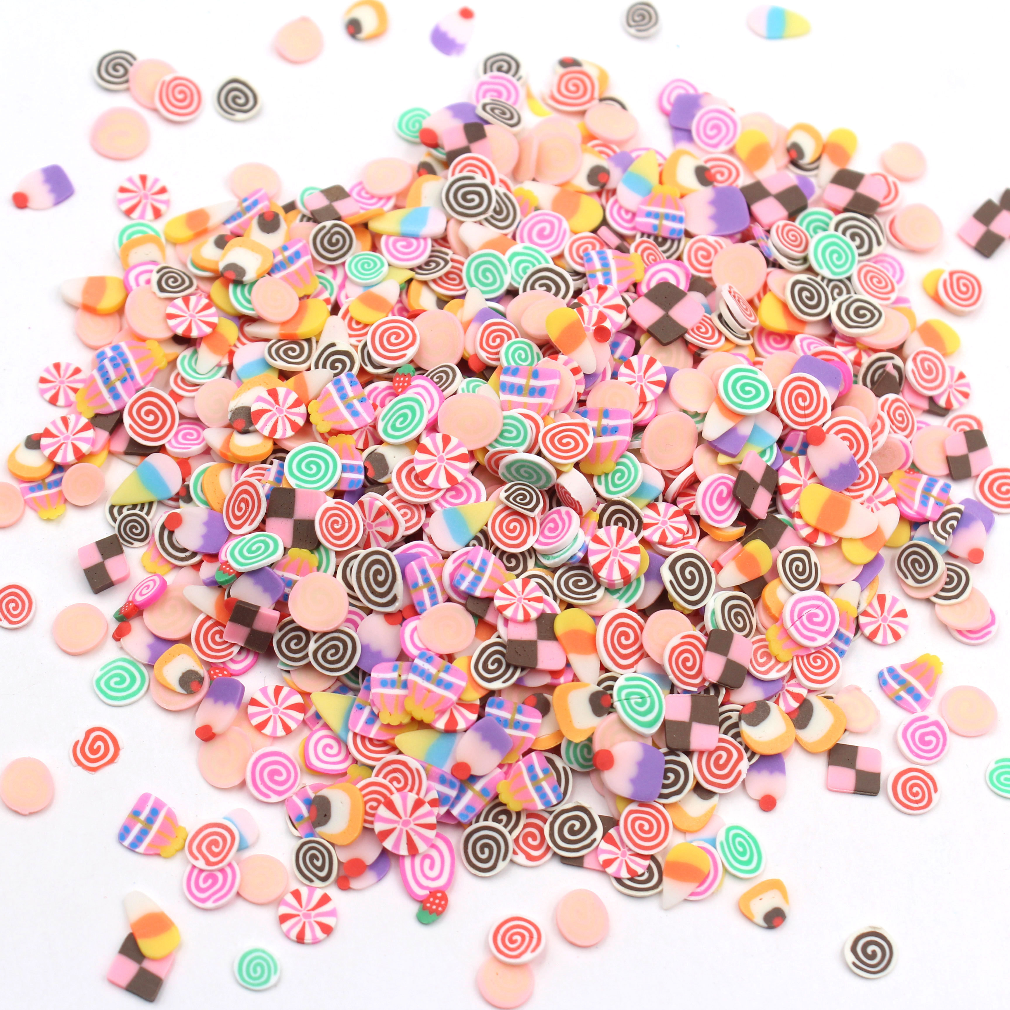 1KG Hot Selling 5mm Polymer Clay Fruits slices Assorted Clay Sprinkles Soft Pottery for Slime Decoration Diy Filler Accessories