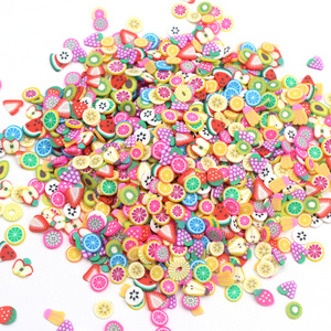 1KG Hot Selling 5mm Polymer Clay Fruits slices Assorted Clay Sprinkles Soft Pottery for Slime Decoration Diy Filler Accessories