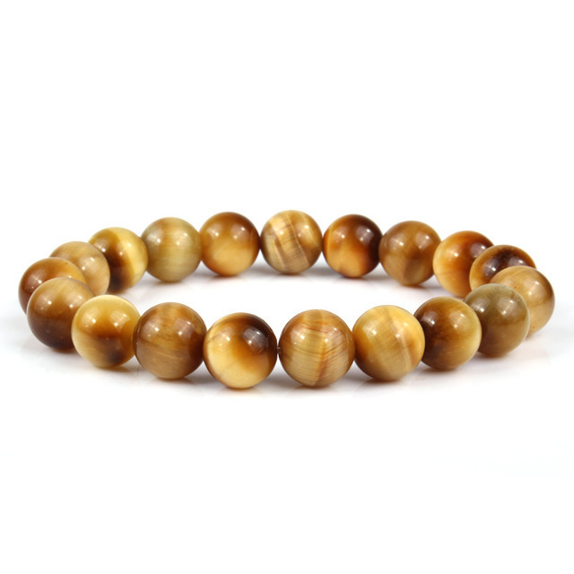 Fashion Wholesale Men Women Multicolor Tiger Eye Handmade Custom Elastic 6/8/10/12/14mm Tiger Eye Natural Stone Bead Bracelet