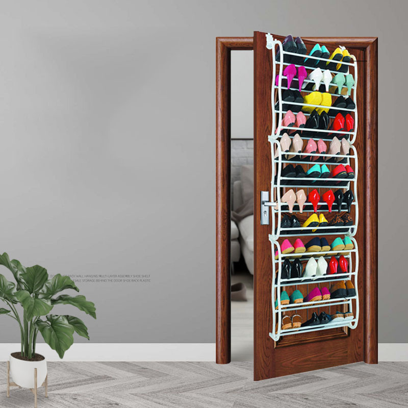 Hot Sale 4/8/12 layer Hanging Organizer Wall Mounted Shoe Hanging Shelf Organizer Rack Wall Bag Storage Closet Holder