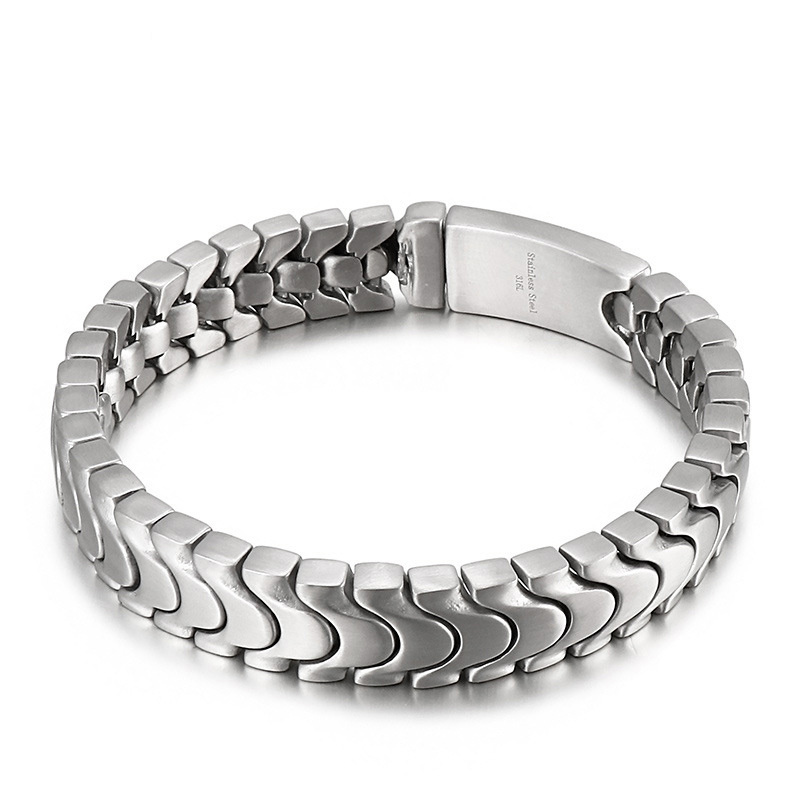 High Quality Fashion Trend Cuban Chain Stainless Steel Bracelet Punk Hip Hop Jewelry for Men