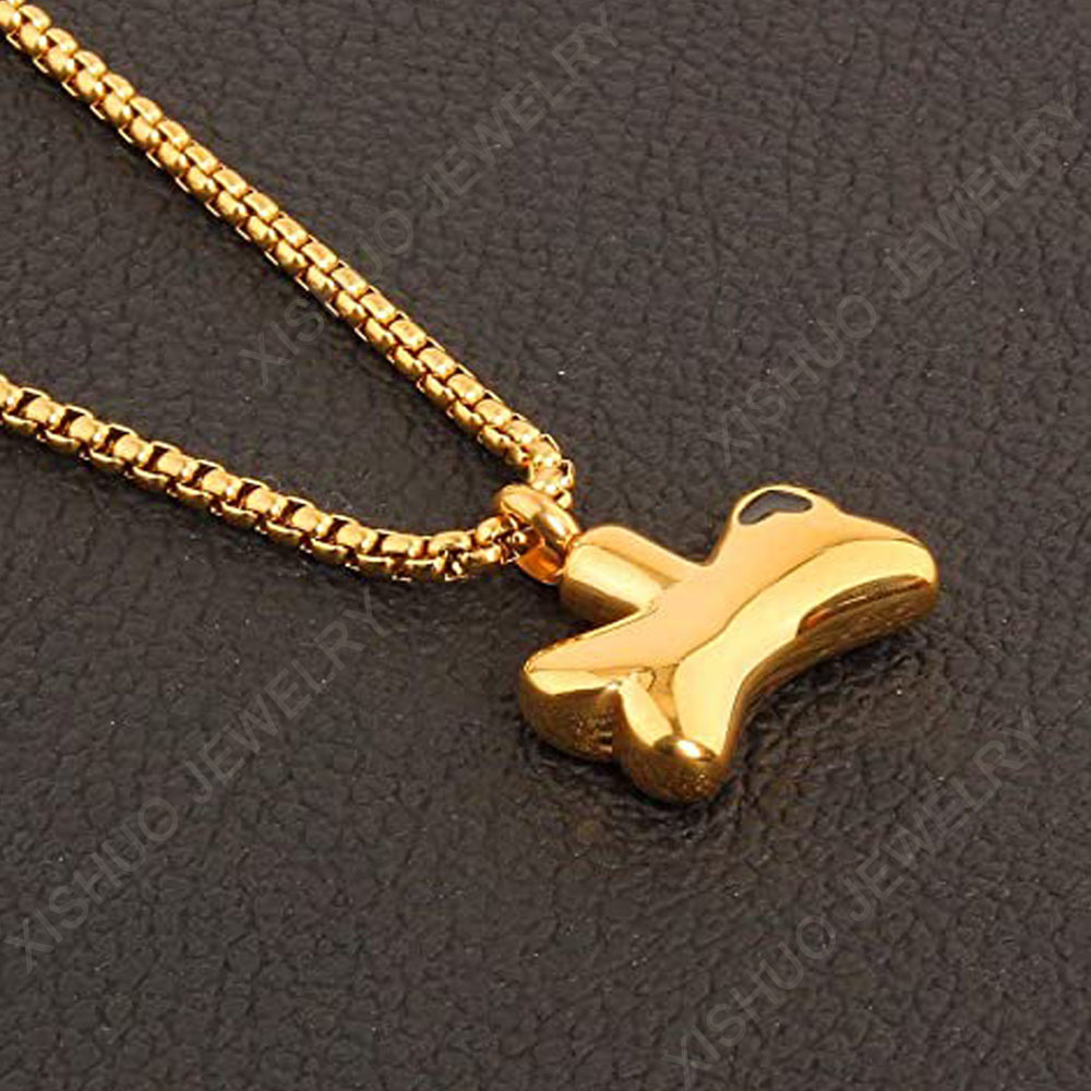 Wholesales Dog/Cat Cremation Urn Necklace for Pet Funeral Ashes Holder Keepsake Memorial Jewelry