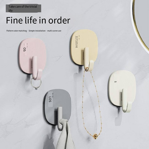 Non-punch hook adhesive strong load bearing door behind sticky hook Kitchen bathroom wall wall traceless backpack hanging shelf