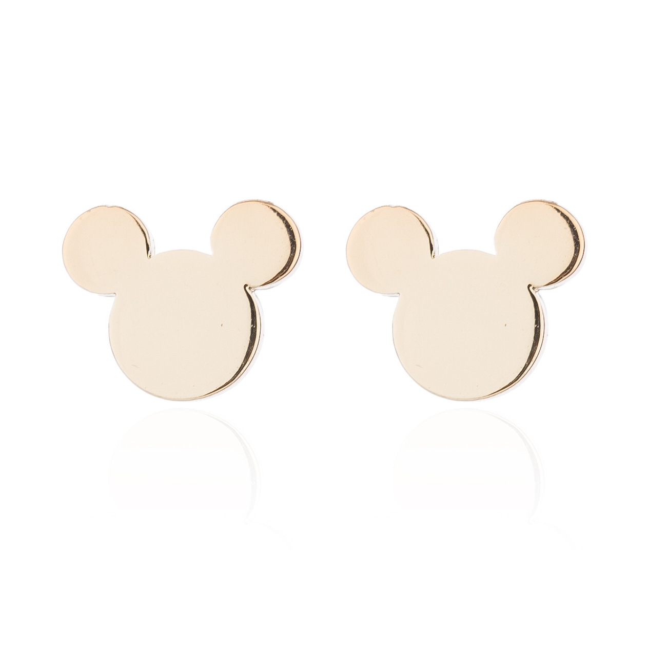 Fashion Cute 18K Gold Silver Black Gun Plated Stainless Steel Small Mickey Head Minnie Mouse Stud Earring Jewelry For Women