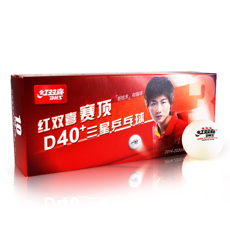 DHS 3 stars Table Tennis Tournament Top 40+ Seam Ball White International Competition Training pingpong ball