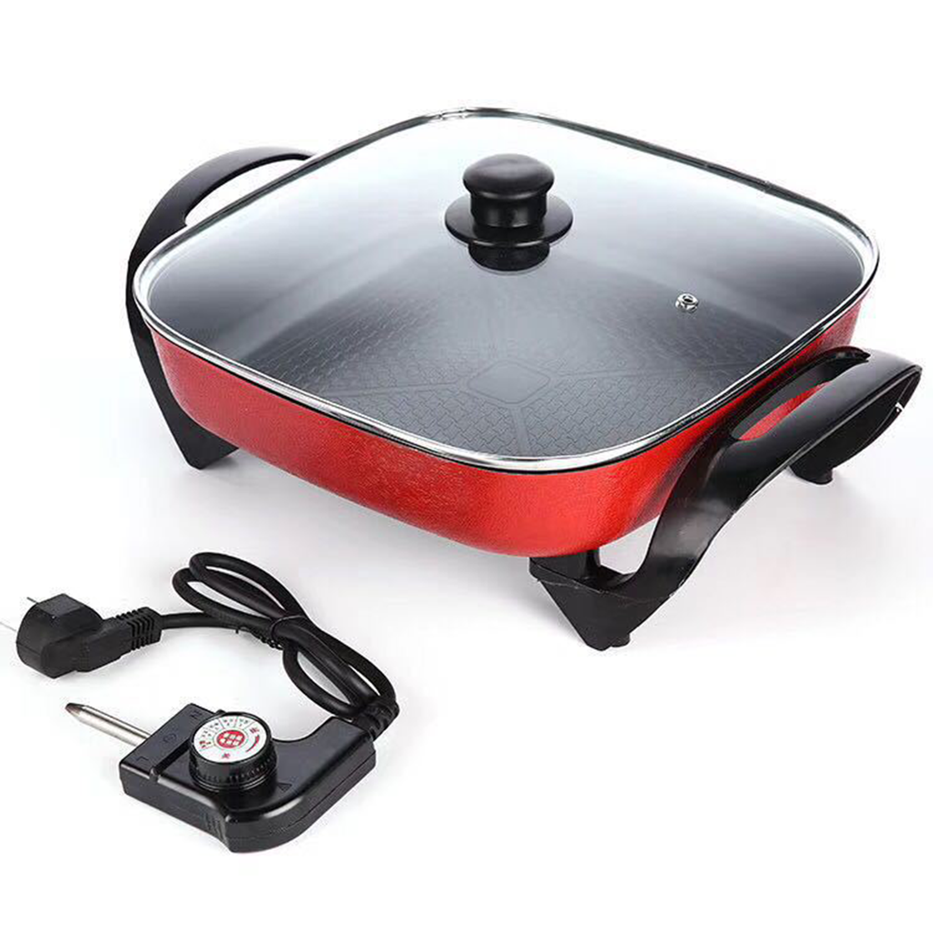 2024 Wholesale portable Korean style square 5L electric cooker healthy kitchen nonstick pot ware electric caldron for dormitory