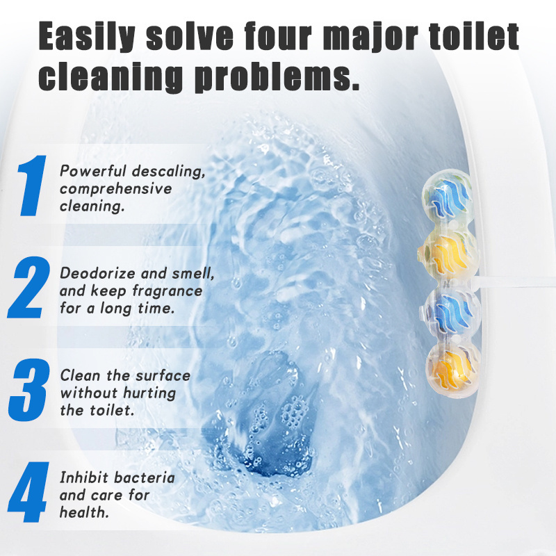 Hanging odor round toilet cleaning ball descaling toilet cleaner deodorizer ball