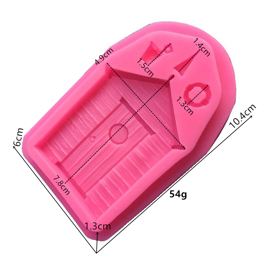 3D retro wooden house bucket lifebuoy shape DIY silicone mold