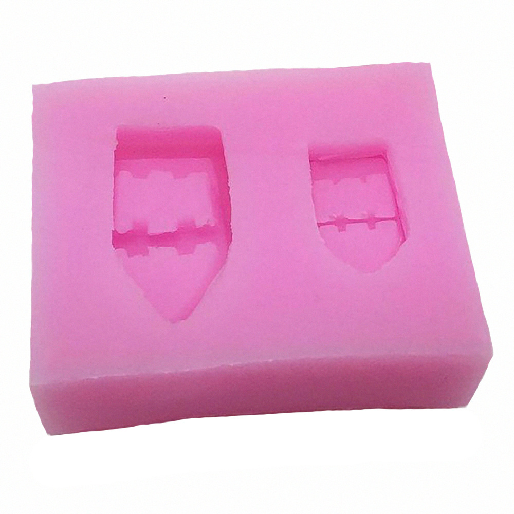 Rectangle 2pcs 3D old style wooden boats shape diy silicone mold