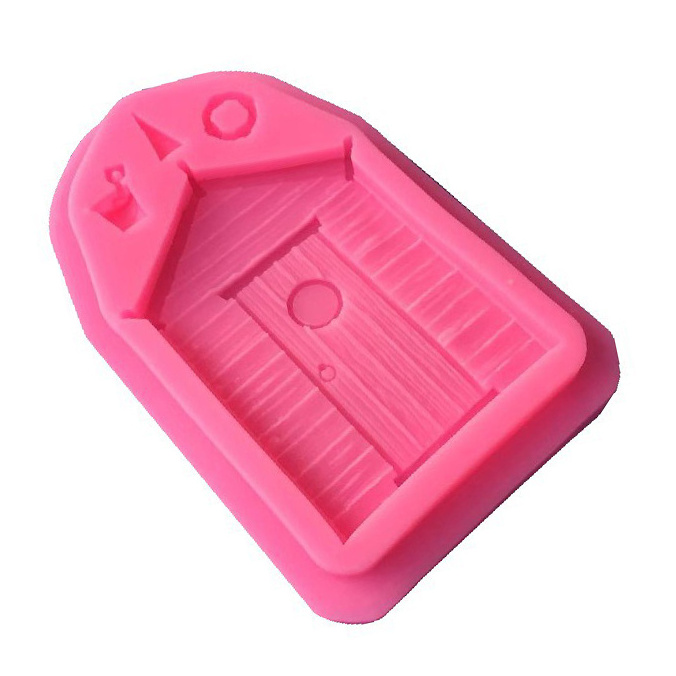 3D retro wooden house bucket lifebuoy shape DIY silicone mold