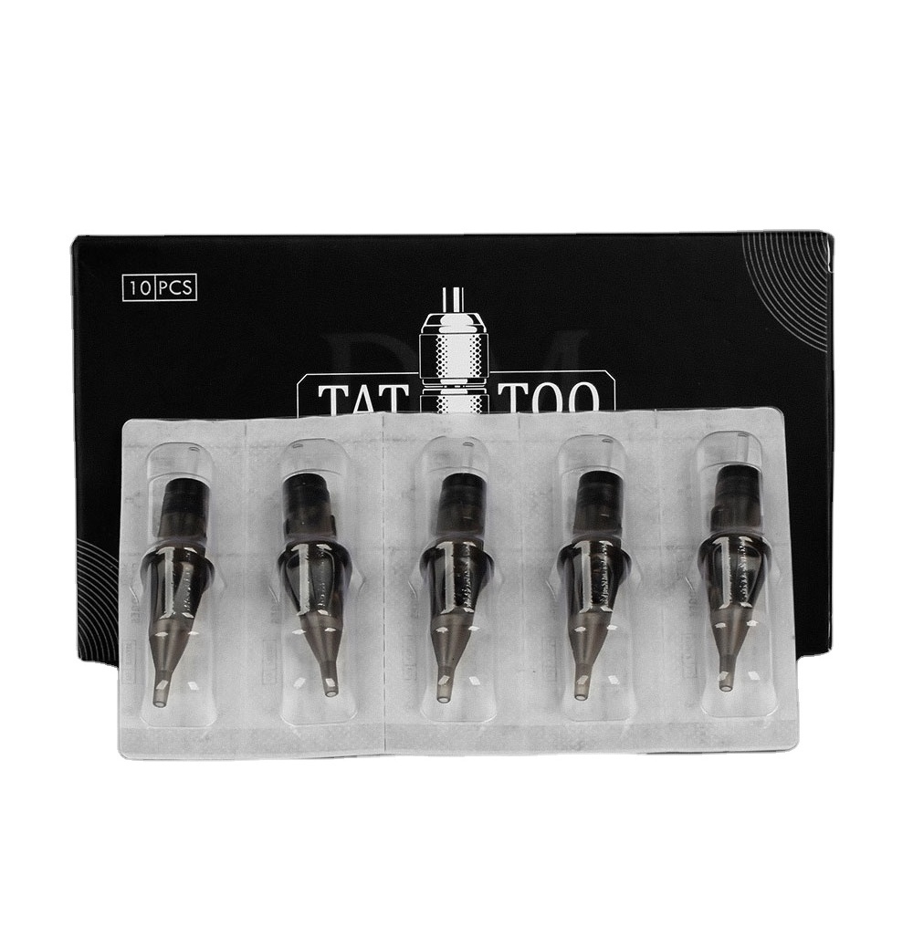 New Cartridge Tattoo Needles Disposable Sterilized Safety Tattoo Cartridge10pcs for Cartridge Machines Grips