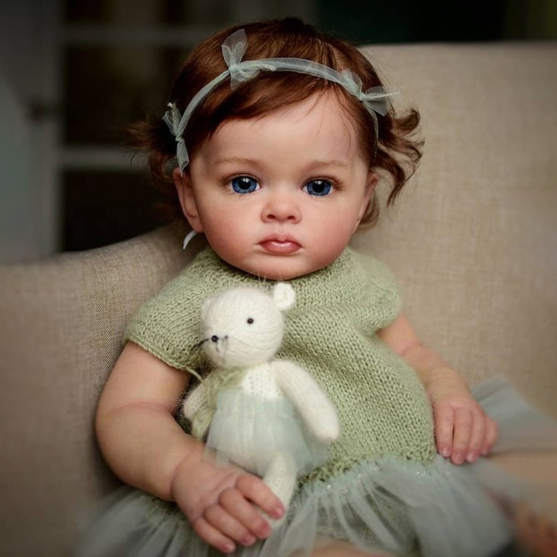 children's toy 22 inch alive lifelike full silicone body baby 55cm soft vinyl realistic newborn reborn dolls for boy girls