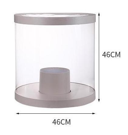 Giant round Korean flower box bucket holding flower arrangement paper box PVC transparent window gift flower box