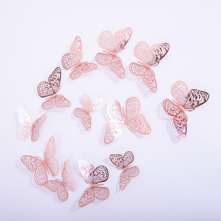 New bouquet butterfly decoration flower shop party supplies pvc three-dimensional butterfly