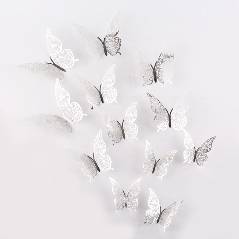 New bouquet butterfly decoration flower shop party supplies pvc three-dimensional butterfly