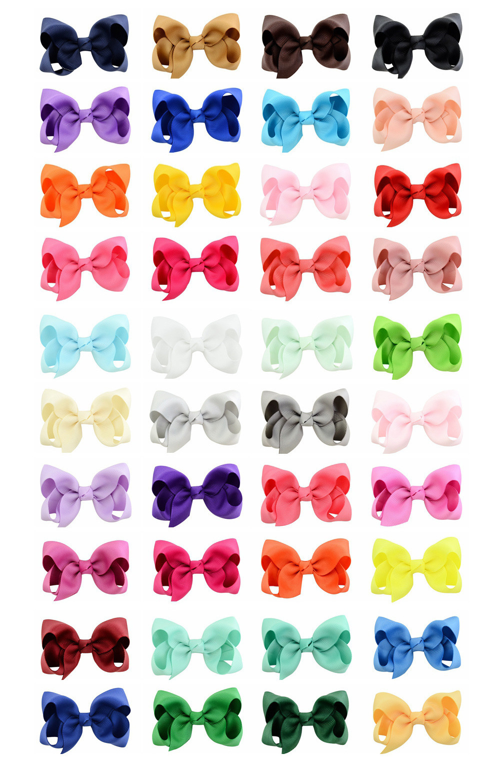 S624 Wholesale 3.5 inch Cute Kids Hair Accessories Grosgrain Ribbon Boutique Hair Bows With Clip Hairpins