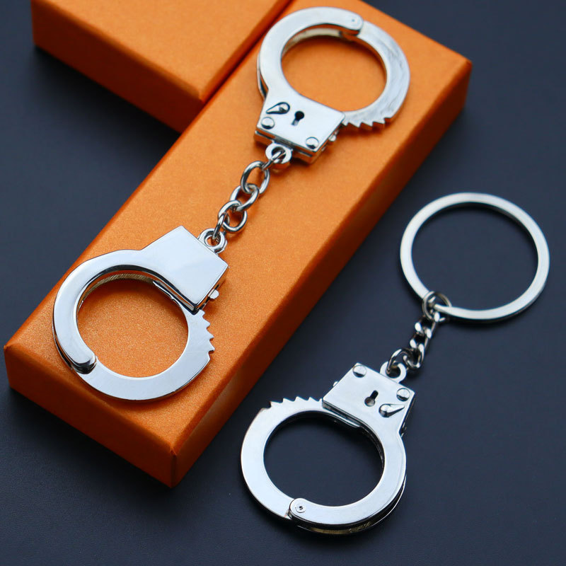 Pet Mini Handcuffs Cat Dog Puppy Simulation Handcuffs Metal Keychain Entertainment Toys For Tiktok