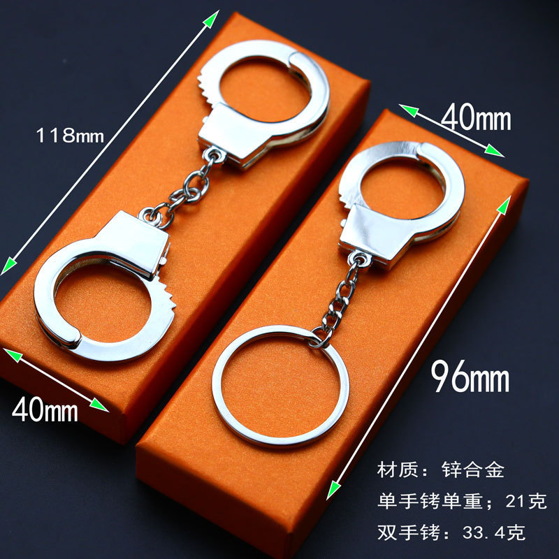 Pet Mini Handcuffs Cat Dog Puppy Simulation Handcuffs Metal Keychain Entertainment Toys For Tiktok