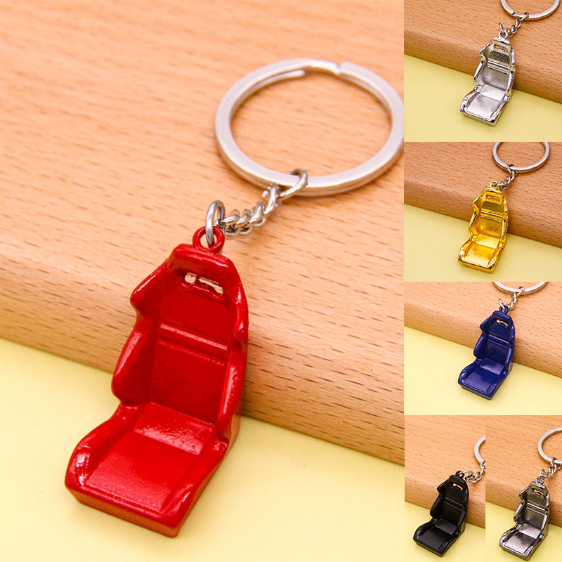 T707  Fashion Bag pendant Gift Mini Jewelry Metal Key Holder Auto Seat Keychain Car Driving Chair Keychain Racing Seat Key Rings