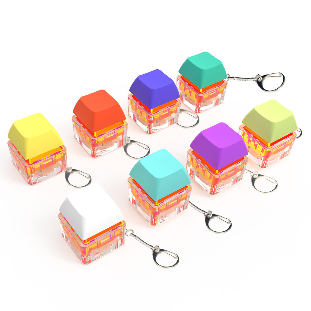 K363 Custom Hot Sale Keyboard Axle Tester Decompression Keycaps Keychains ABS Material keyrings Pendant