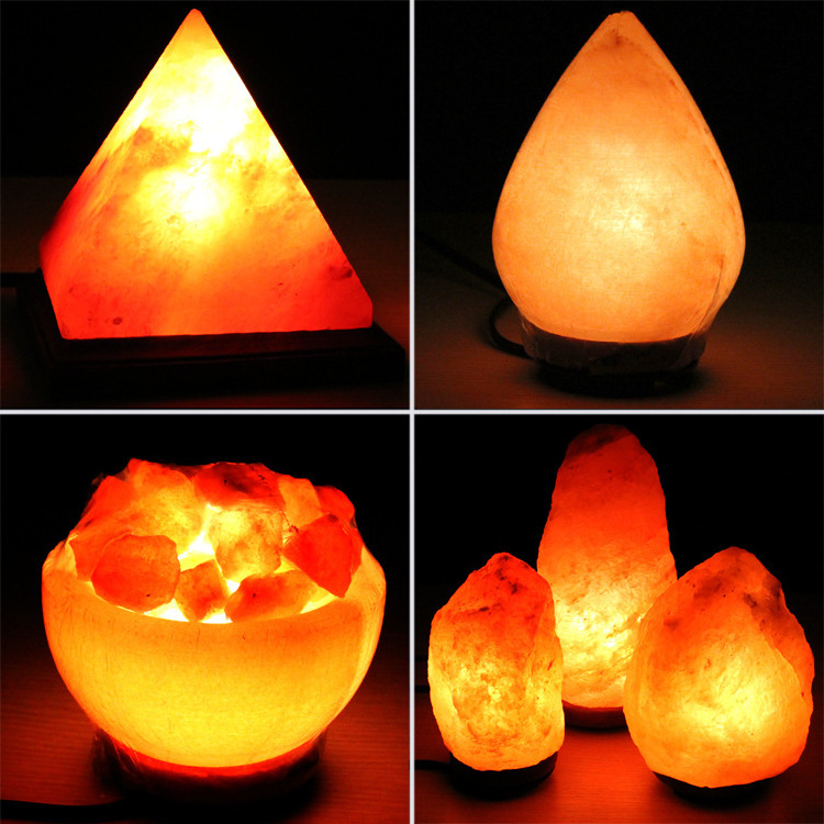 S582 Crystal Himalayan Salt Lamp Natural hand carved small size Red Salt Lamp for home decor holiday gift with bulb and cord