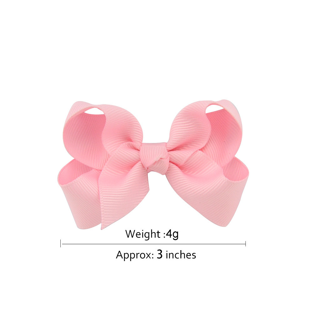 S624 Wholesale 3.5 inch Cute Kids Hair Accessories Grosgrain Ribbon Boutique Hair Bows With Clip Hairpins