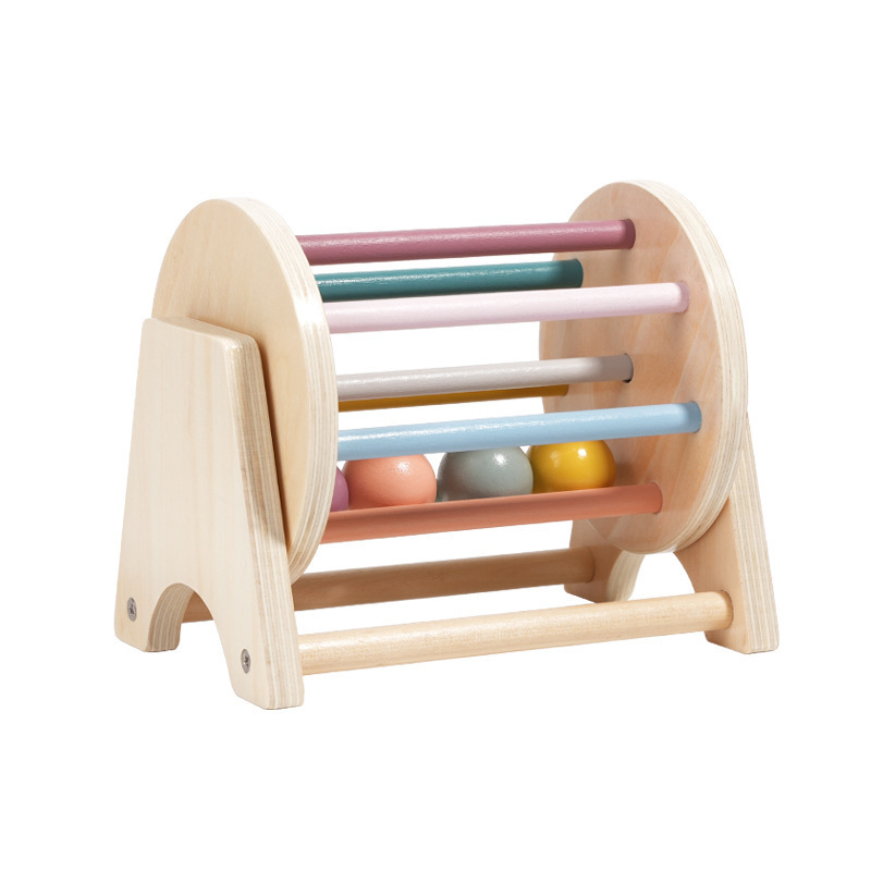 Montessori Infant Rolling Drum Toy Montessori Rolling for 3-18 Month Infant Babies Toys