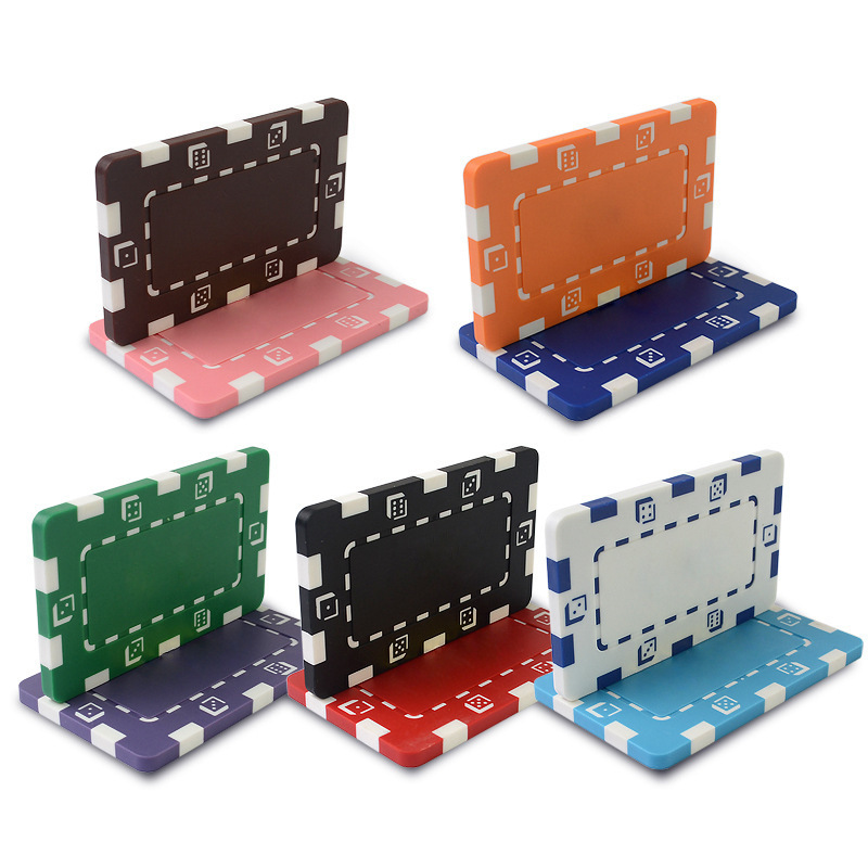 ABS Rectangular Poker Chips - European Style Plaque Choose color