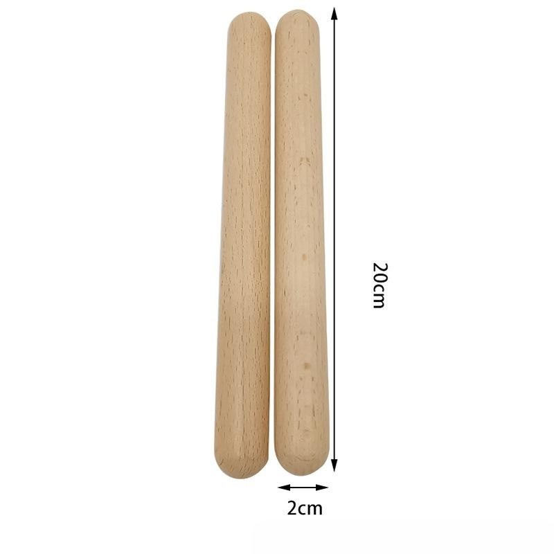 2023 Best Selling Percussion Beech Wooden Claves For Rhythm Sticks Traditional Educational Instruments For Kids