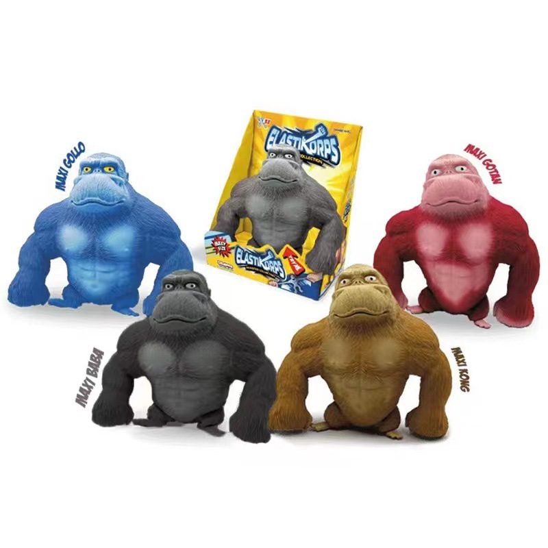 Factory Wholesale Popular Animal Decompress Relief Toys Gorilla Stretch Soft Squishy Sensory Toy For Kids