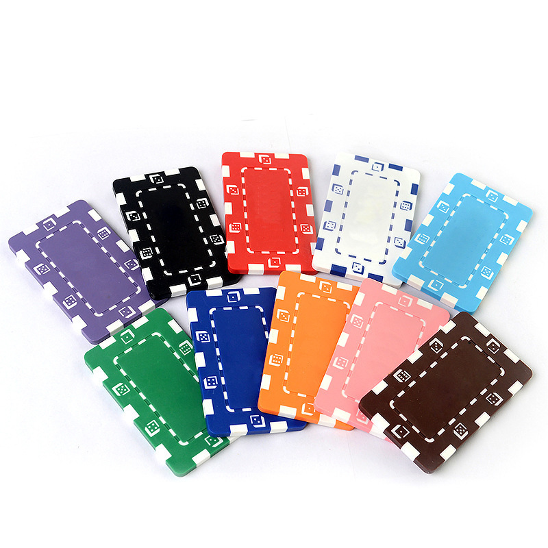 ABS Rectangular Poker Chips - European Style Plaque Choose color