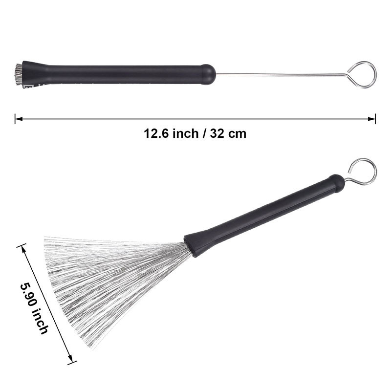 Best Price Percussion Instrument Accessories Plastic Rubber Handles Drum Brushes Retractable Steel Wire