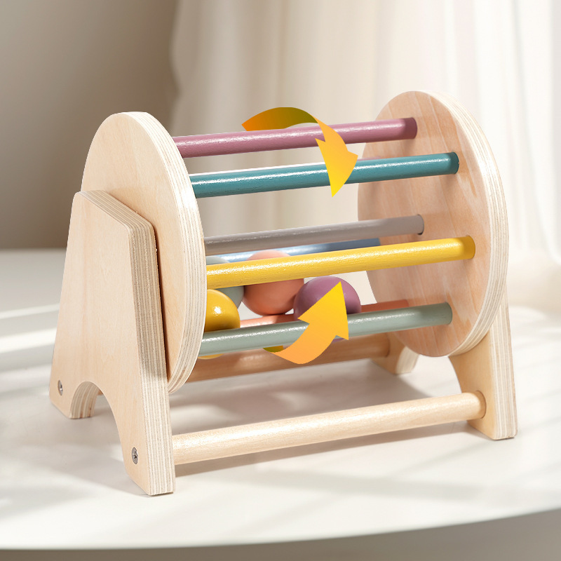 Montessori Infant Rolling Drum Toy Montessori Rolling for 3-18 Month Infant Babies Toys