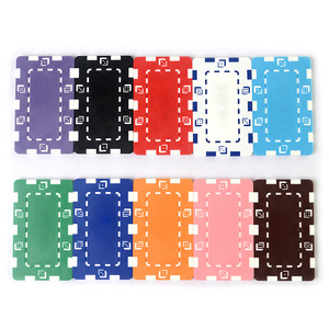 ABS Rectangular Poker Chips - European Style Plaque Choose color