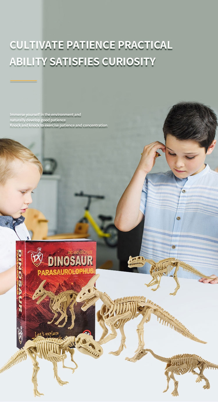 Popular Educational Toys Children's DIY Science Experiment Toy set Dinosaur Archaeological Plaster Fossils