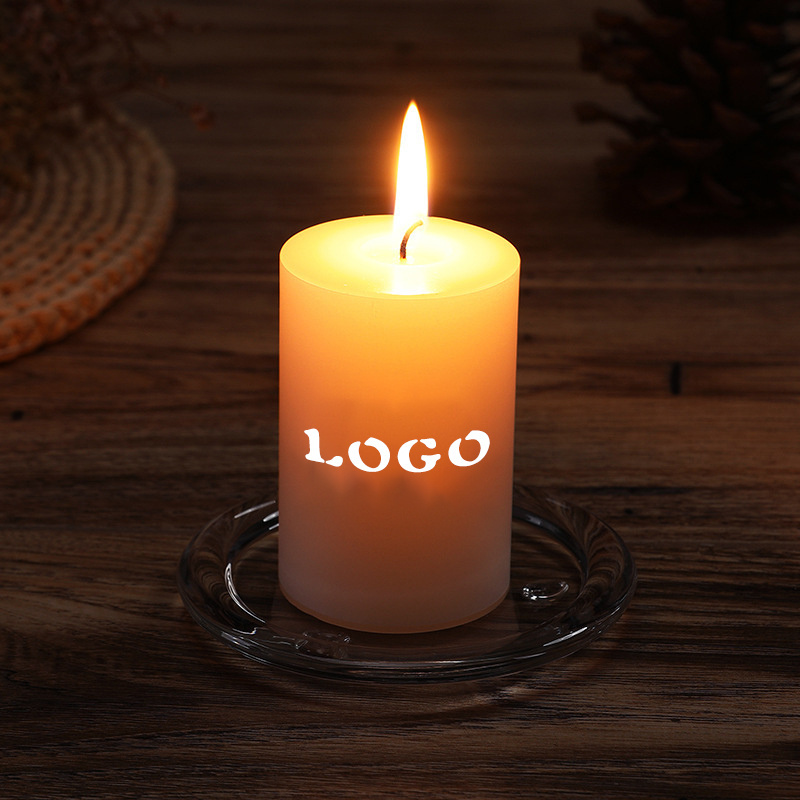 DIY European style ivory white can be customized LOGO large candle pillar candles Birthday wedding hotel candles