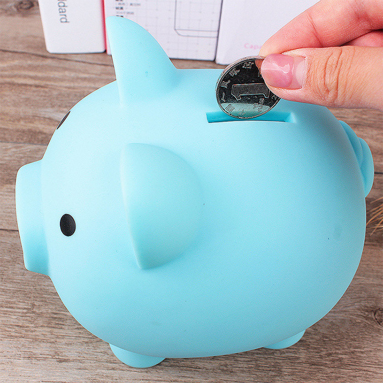 Factory wholesale creative cartoon cheap plastic fall proof pig shaped children toy money box