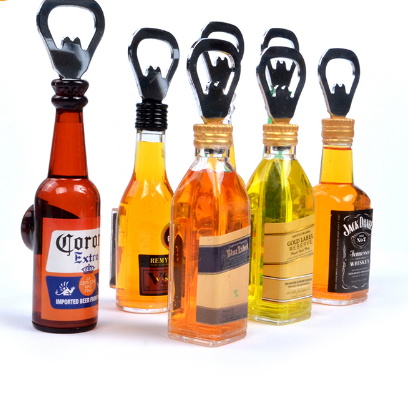 Promotional Wholesales High Quality Beer Bottle Opener 3d Resin Fridge Magnet For Refrigerator Decoration