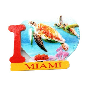 2024 Miami  New Products Tourist Souvenir Oem 3d Print Color Resin Fridge Magnet