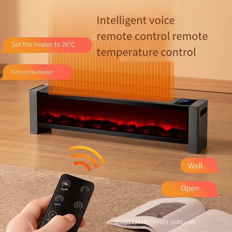 Voice model simulation 3D Flame heater Household graphene heater fast thermoelectric heating bathroom fireplace