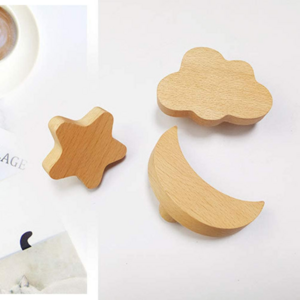 kids room nursery wall decors hat bag star moon cloud wooden wall coat hook hanger kids self adhesive hooks