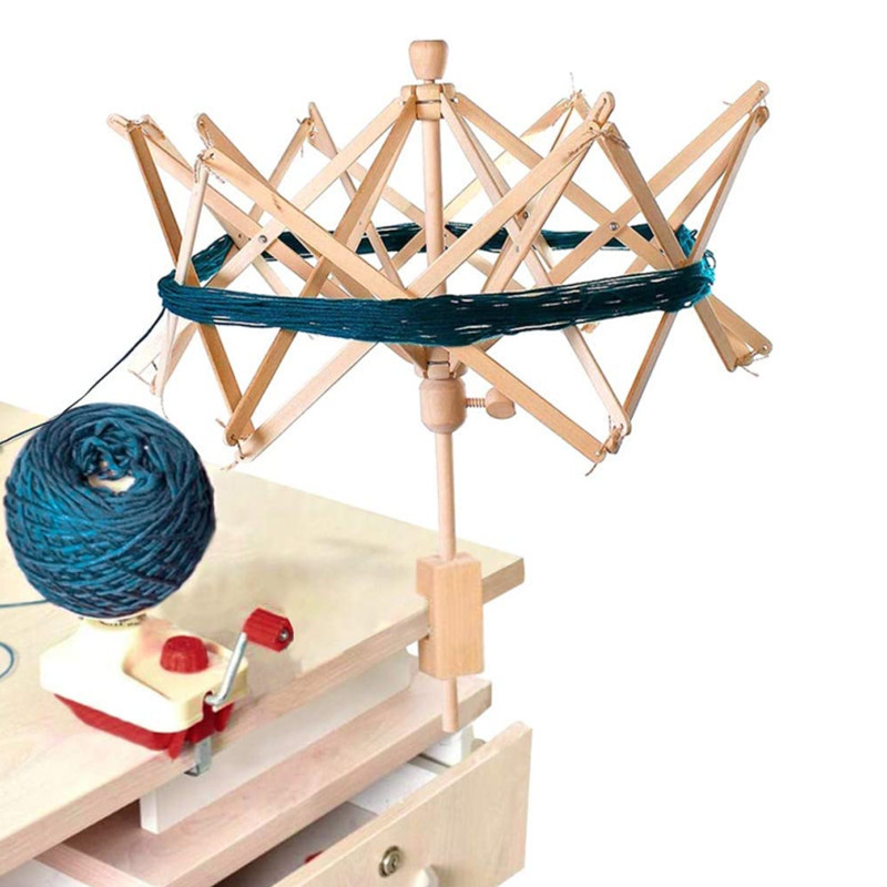 embroidery thread spinning wooden umbrella yarn swift yarn hank winder holder hand winding machines