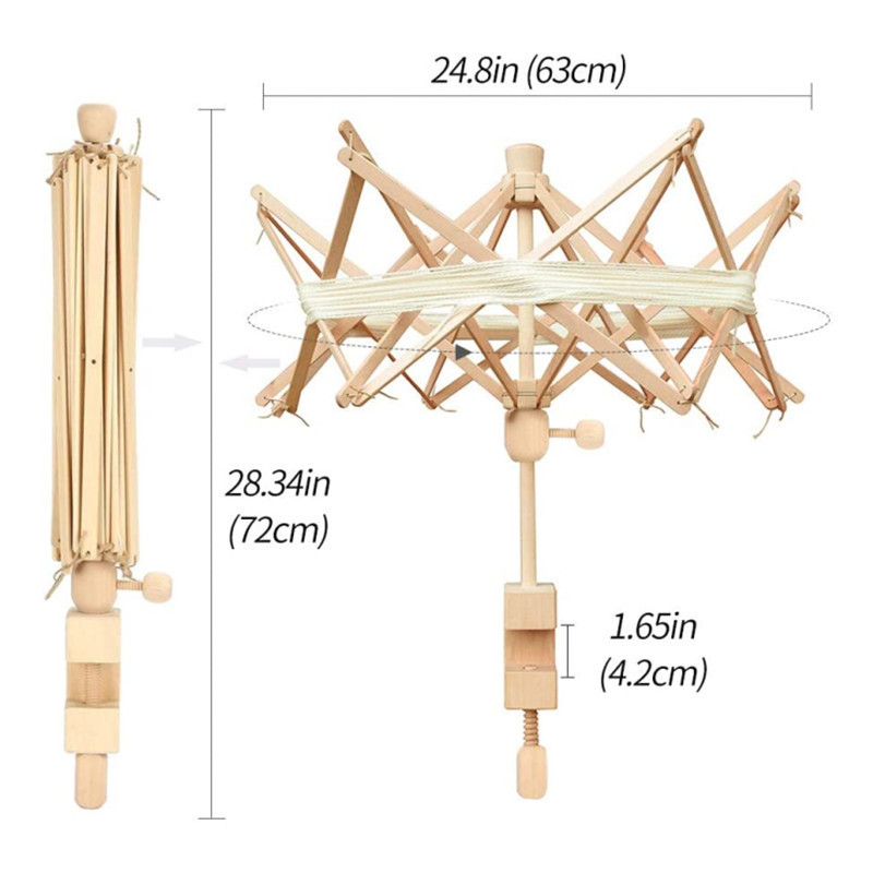 embroidery thread spinning wooden umbrella yarn swift yarn hank winder holder hand winding machines