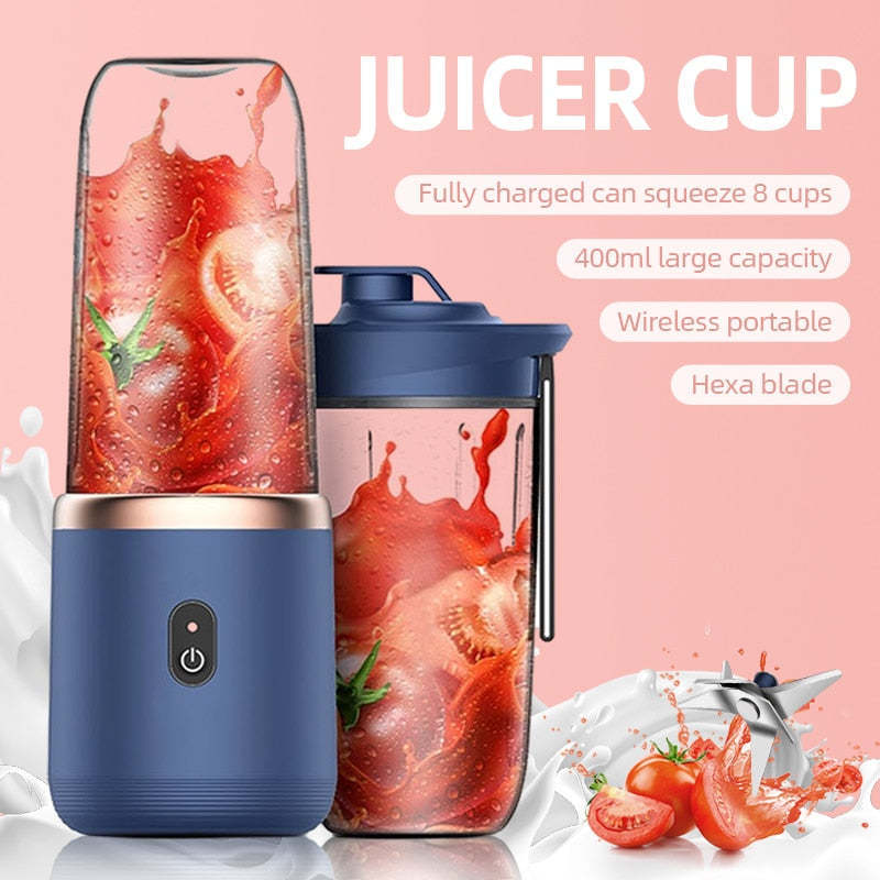 High quality Mini USB Portable Blender plastic Juicer cup wholesale for fruit baby food travel blender juicer cup